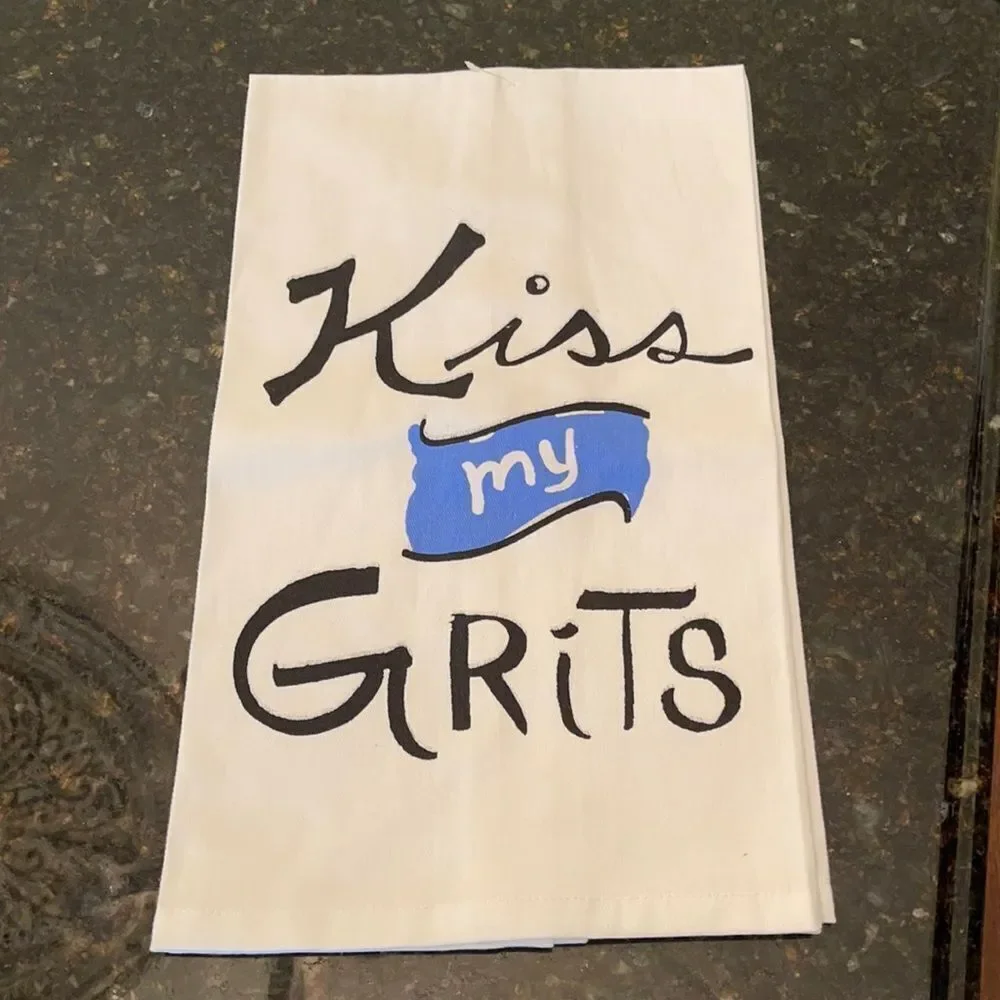 NWT Sonoma *Kiss My Grits* Tea Bread Towel